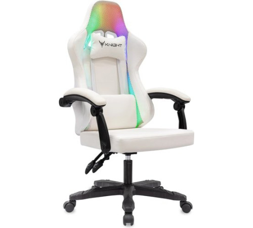 Игровое геймерское кресло Knight Wolf RGB белый