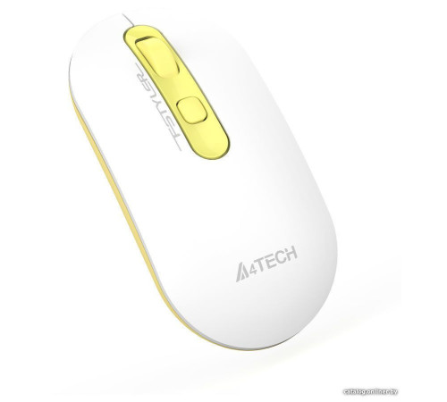 Мышь A4Tech Fstyler FG20 белый/золотистый