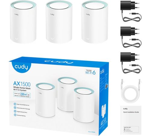 Wi-Fi система Cudy M1500 1.0 3-Pack