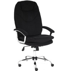 Кресло TetChair Softy LUX флок, черный