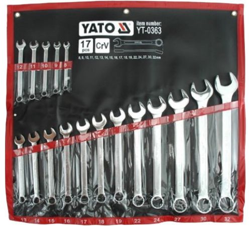 Набор ключей Yato YT-0363 17 предметов