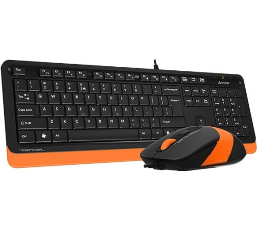 Клавиатура + мышь A4Tech Fstyler F1010 черный/оранжевый