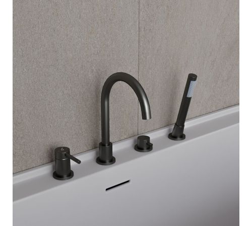 Комплект смесителей Oliveeka OL-669017+88139017-BGM матовый оружейный металл