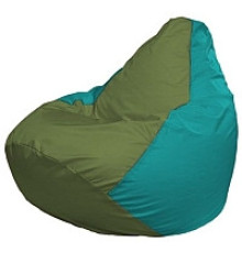 Кресло-мешок Flagman Груша Мини L Г0.1-230 оливковый/бирюзовый