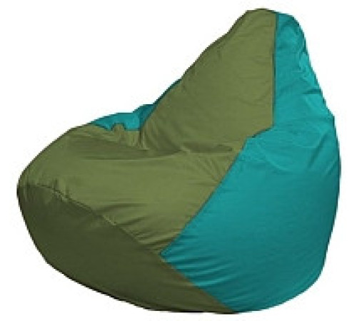Кресло-мешок Flagman Груша Мини L Г0.1-230 оливковый/бирюзовый