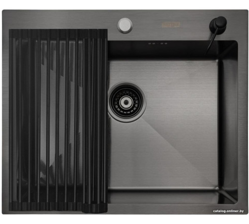 Кухонная мойка ARFEKA ECO AR мойка 600*500, роллер-мат, дозатор Black