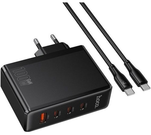Сетевое зарядное Hoco N85 USB Type-C черный