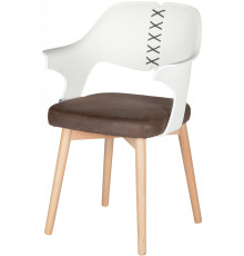 Стул с подлокотниками Norden Cool CX0809M белый/коричневый