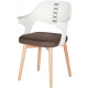 Стул с подлокотниками Norden Cool CX0809M белый/коричневый