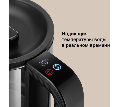 Электрический чайник Redmond Редмонд KG259S черный/тонировка