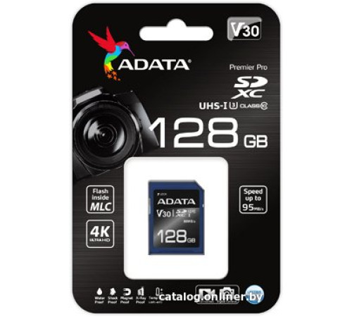 Карта памяти ADATA Premier Pro ASDX128GUI3V30S-R SDXC 128GB