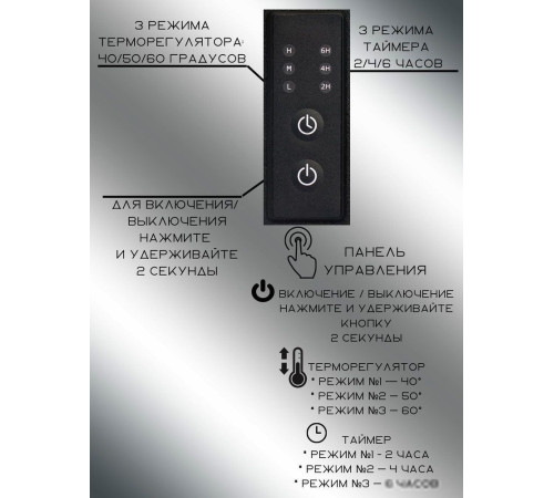 Полотенцесушитель Granula Квадро Снейк 43x50 терморегулятор, черный матовый