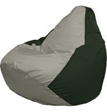 Кресло-мешок Flagman Груша Медиум Г1.1-349 серый/темно-зеленый