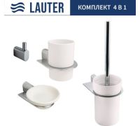 Набор аксессуаров для ванной Lauter 21SH2061 + 21SH2051 + 21SH2091 + 21SH2111 Chrome, 4 предмета