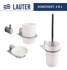 Набор аксессуаров для ванной Lauter 21SH2061 + 21SH2051 + 21SH2091 + 21SH2111 Chrome, 4 предмета