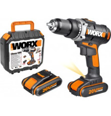 Дрель-шуруповерт Worx WX183.1 с 2-мя АКБ, кейс