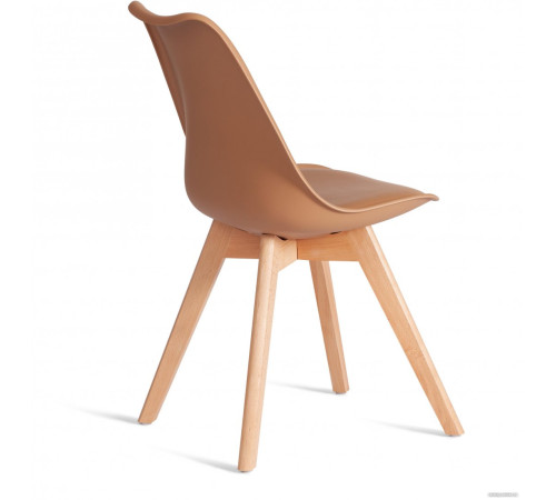 Стул TetChair Tulip дерево/пластик/экокожа бежевый