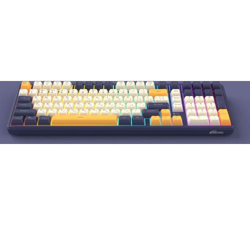 Клавиатура Ritmix RKB-602BL синий/бежевый
