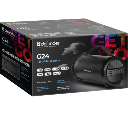 Беспроводная колонка Defender G24 черный