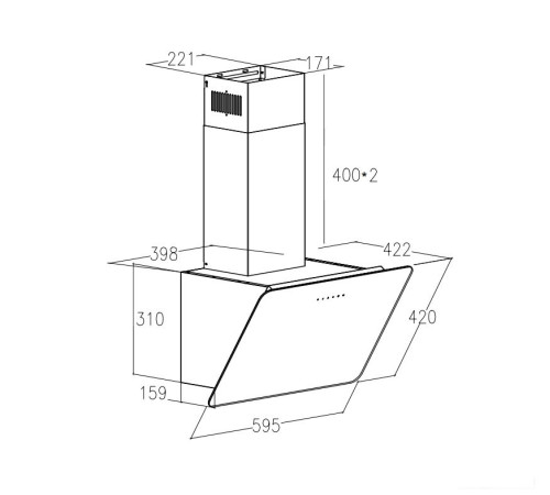 Кухонная вытяжка Schtoff Titan 60 белый