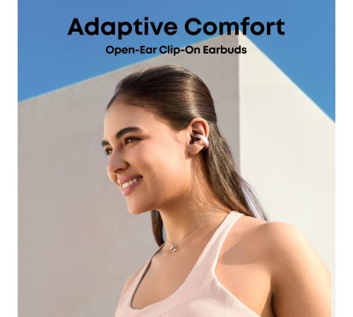 Наушники Anker Soundcore AeroClip розовый/коричневый