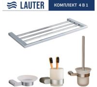 Набор аксессуаров для ванной Lauter 21SH1061 + 21SH1051 + 21SH1151 + 21SH1111 Chrome, 4 предмета