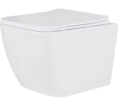 Унитаз подвесной Roxen Cube Bidet One Rimless 6 в 1 StounFix Dual Fresh 506235 кнопка: белый глянец