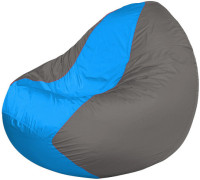 Кресло-мешок Flagman Classic К2.1-194 серый темный/голубый