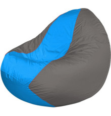 Кресло-мешок Flagman Classic К2.1-194 серый темный/голубый