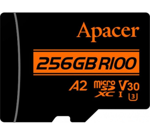 Карта памяти Apacer microSDXC AP256GMCSX10U8-R 256GB с адаптером