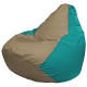 Кресло-мешок Flagman Груша Мини L Г0.1-98 темно-бежевый/бирюзовый