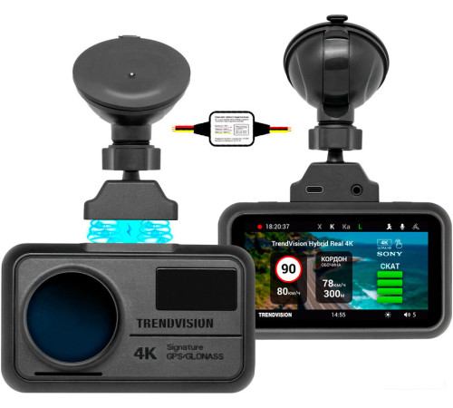 Видеорегистратор-радар детектор-GPS информатор 3в1 TrendVision Hybrid Signature Real 4K Max