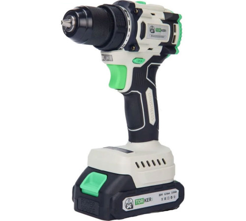 Дрель-шуруповерт Torker MA20-3 с 2-мя АКБ, кейс, оснастка