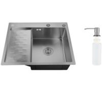 Кухонная мойка РМС MRK-6350BL-R с дозатором