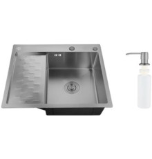 Кухонная мойка РМС MRK-6350BL-R с дозатором