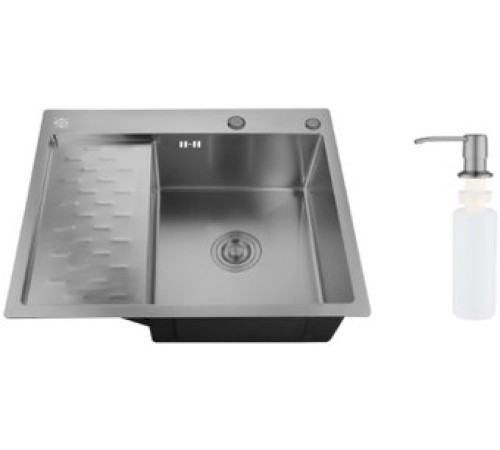 Кухонная мойка РМС MRK-6350BL-R с дозатором