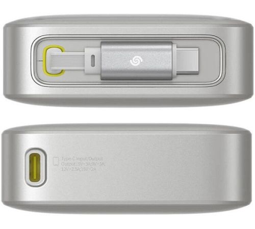 Внешний аккумулятор Baseus Free2Pull Power Bank with Retractable Cable 30W 10000mAh серый