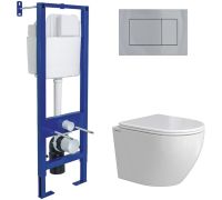 Унитаз подвесной Berges Wasserhaus Okus Rimless 043395 с сиденьем