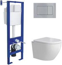 Унитаз подвесной Berges Wasserhaus Okus Rimless 043395 с сиденьем