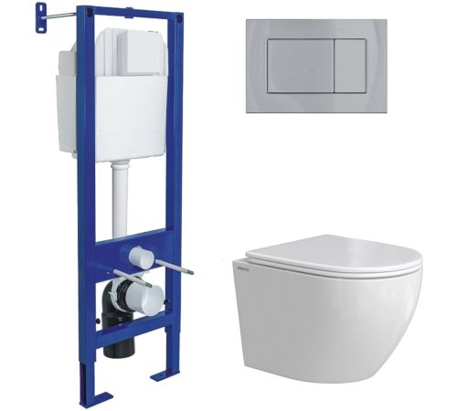 Унитаз подвесной Berges Wasserhaus Okus Rimless 043395 с сиденьем