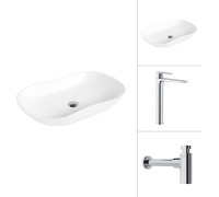 Умывальник Lauter 21570 + Reef 21CK8678C с сифоном 21635CH хром