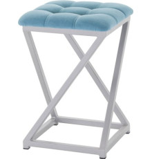 Табурет AMC Comfort 8.5.13 ткань, бирюзовый/серебристый