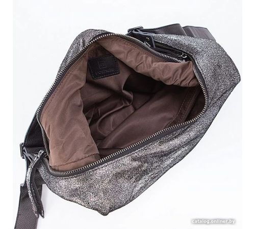Женская сумка Poshete 857-6356-W009-DSV серебристый