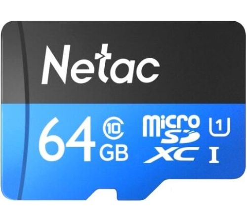 Карта памяти Netac P500 Standard 64GB NT02P500STN-064G-R + адаптер