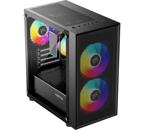 Корпус XASTRA A305M 3FRGB черный