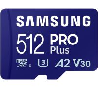 Карта памяти Samsung PRO Plus microSDXC 512GB MB-MD512SA/EU с адаптером