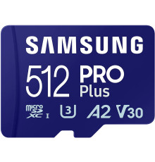 Карта памяти Samsung PRO Plus microSDXC 512GB MB-MD512SA/EU с адаптером