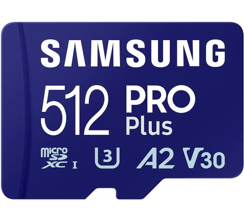 Карта памяти Samsung PRO Plus microSDXC 512GB MB-MD512SA/EU с адаптером
