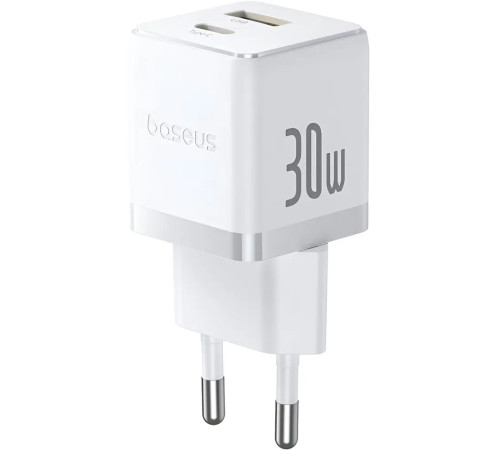 Сетевое зарядное Baseus Palm Fast Charger C+U 30W EU P1011160A213-01 белый