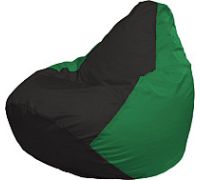 Кресло-мешок Flagman Груша Супер Мега 4XL Г5.1-397 черный/зеленый